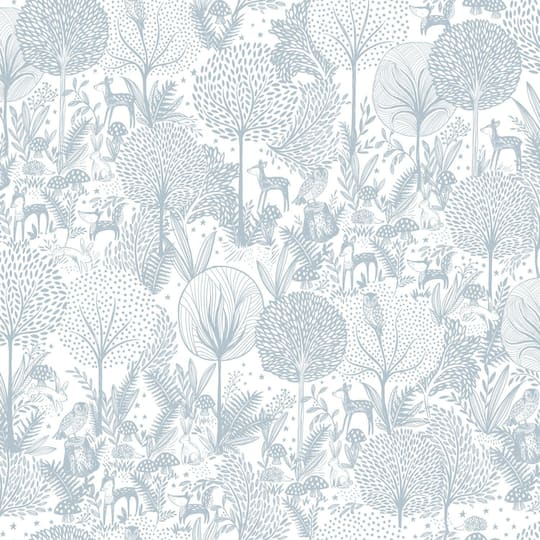 Roommates Forest Friends Peel & Stick Wallpaper in Blue/White | 18" x 18.86ft | Michaels®